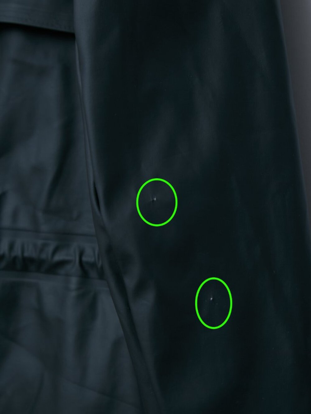 Hunter Abbey Short Rubberized Rain Jacket Raincoat Black Small *FLAWS* - Picture 6 of 15